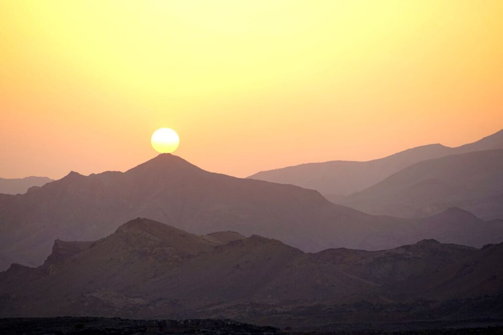 Hajar mountain range Oman